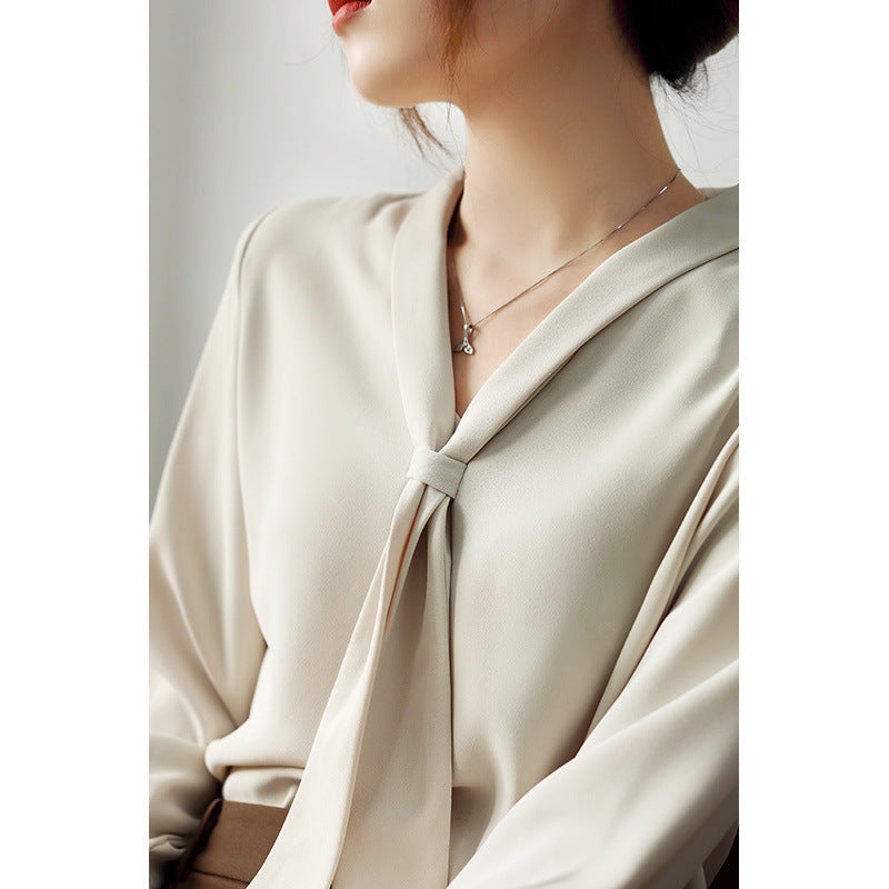 Bow-Tie Chiffon Blouse