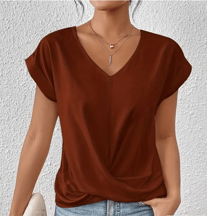 Carolyn – Figure-Enhancing V-Neck Blouse