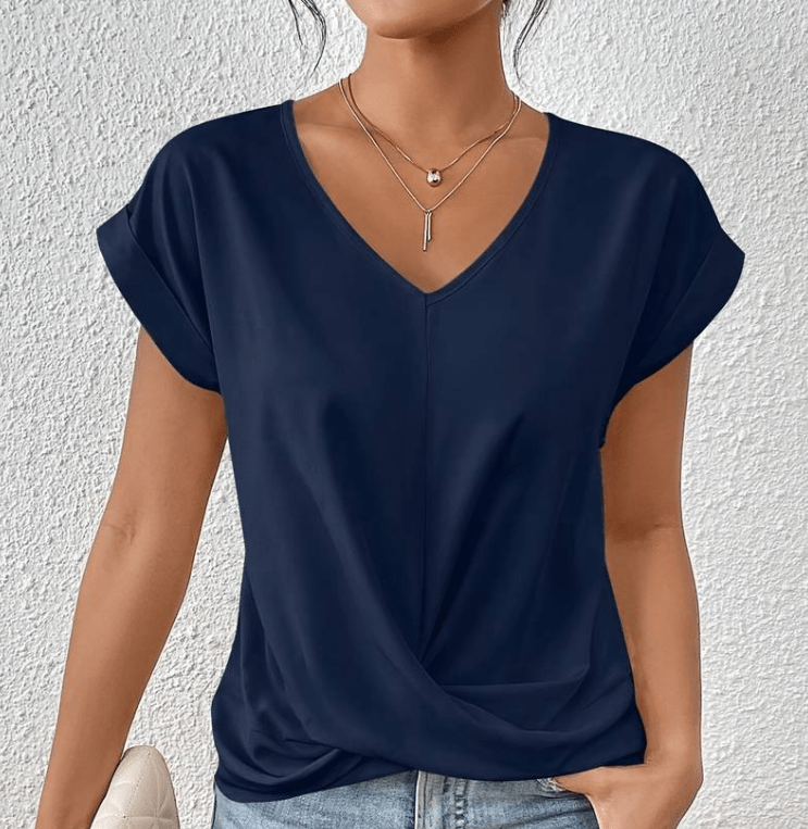 Carolyn – Figure-Enhancing V-Neck Blouse