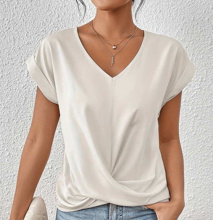 Carolyn – Figure-Enhancing V-Neck Blouse