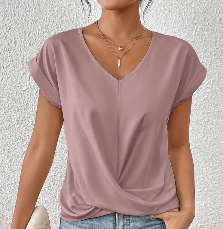 Carolyn – Figure-Enhancing V-Neck Blouse
