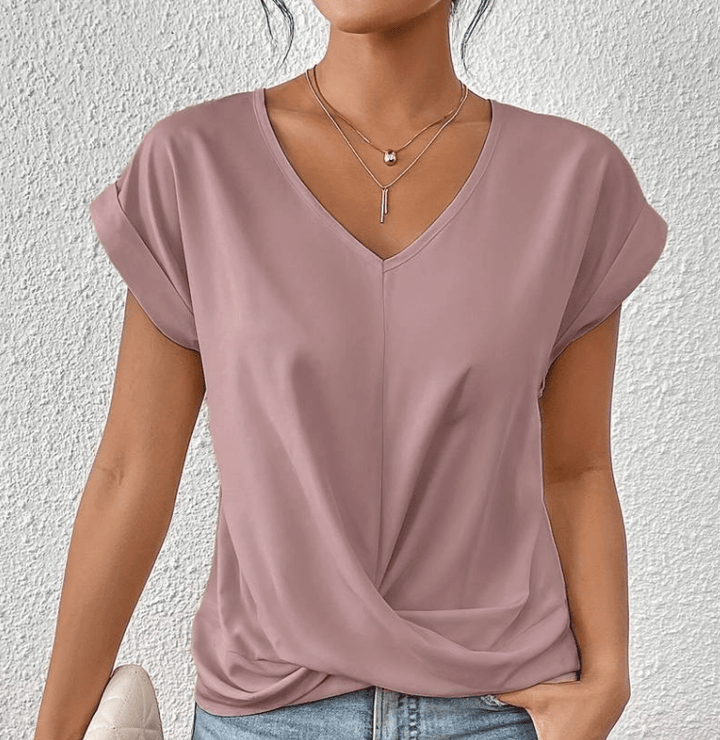 Carolyn – Figure-Enhancing V-Neck Blouse