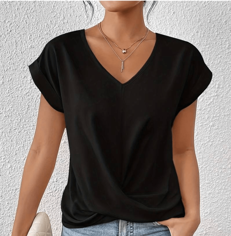 Carolyn – Figure-Enhancing V-Neck Blouse